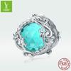 S925 Silver-Plated Platinum Beaded Accessories, Literary And Retro Pattern Bracelet Beads Loose Beads