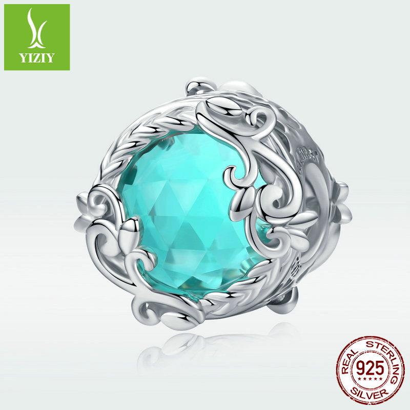 S925 Silver-Plated Platinum Beaded Accessories, Literary And Retro Pattern Bracelet Beads Loose Beads