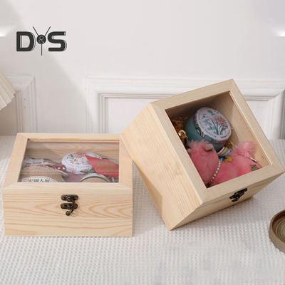 Abschließbare dekorative Aufbewahrungsbox aus Holz, Bastel-Souvenir, DIY-Organizer, herausnehmbare Fachteiler, Geschenk-Aufbewahrungsbehälter
