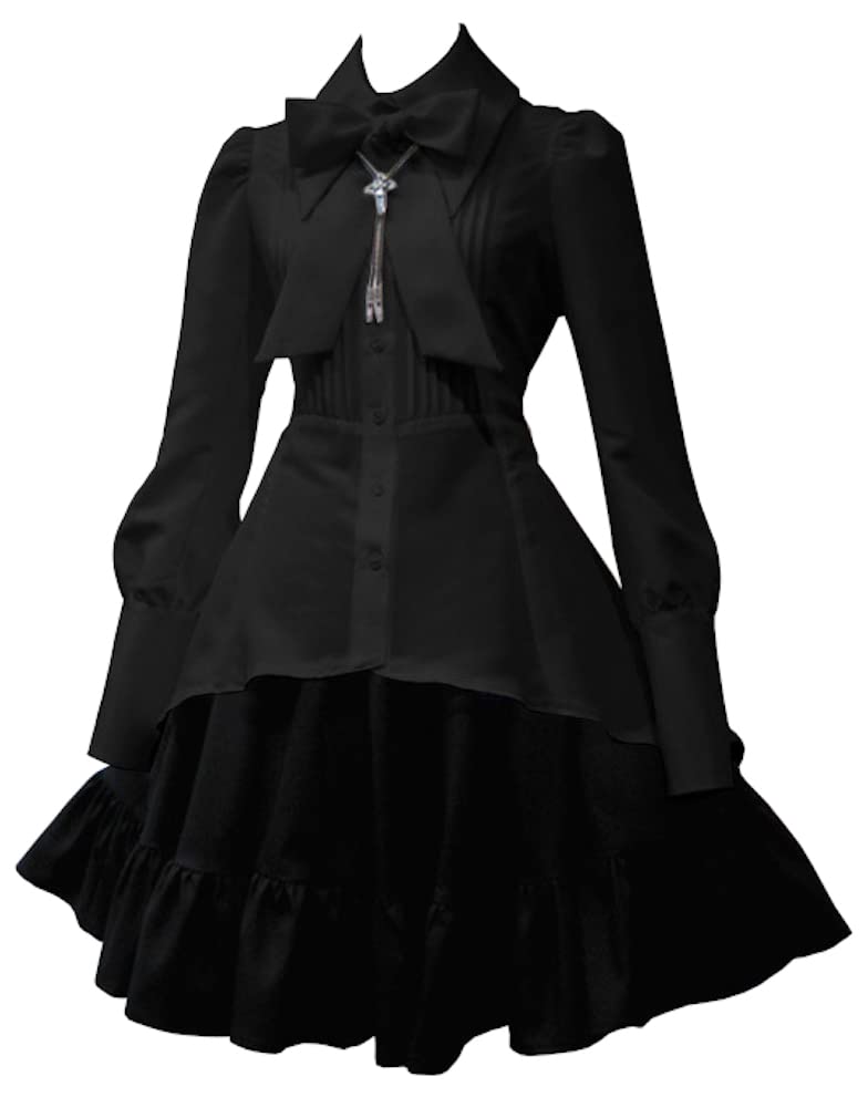 

ТОВАРЫ Рубашка больших размеров Мода Лолита [TOKYO MARKET] [PureAribon] Платье, Косплей, (A/Черный, L)