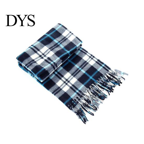 Imitation Cashmere Feel Scarf 10Pcs Men Women Plaid Print Tassel Trim Double Warm Winter Sided Velvet Long Contrast Color Thermal