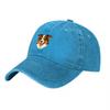 Australische Herdershond Print Gewassen Katoenen Baseballpet Klassiek Unisex Verstelbare Pet Voor Buitenactiviteiten En Dagelijks Gebruik