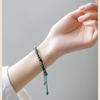 Armband mit Natursteinperlen, verstellbare Kordel, geflochtene Armbänder für Damen und Herren, handgefertigt, bunte Quarzkristall-Armbänder