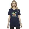 STAR WARS Womens/Ladies The Mandalorian Grogu Snacks Meme Cotton Boyfriend T-Shirt