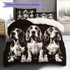Black Basset Hound Pattern Bedding Home Decoration Birthday Gift (1 * duvet cover + 2 * pillowcase, without core)