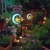 Solar Powered Garden Lights With Crackle Glass Globe Stars Moon Garden Solar Stake Light Outdoor Led Landscape Lighting for Path