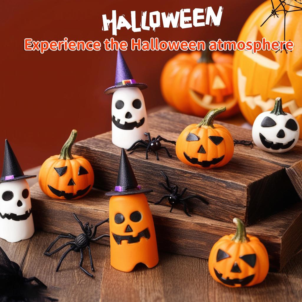 Halloween Diy Handmade Clay Children'S Holiday Clay Crafts Mini Pumpkin Head Decoration Gift