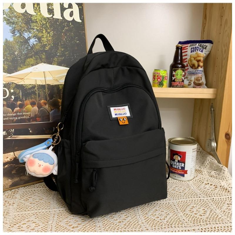 Large Capacity Backpack Cute Girl Solid Color College Student Junior High School Fashion New Backpack