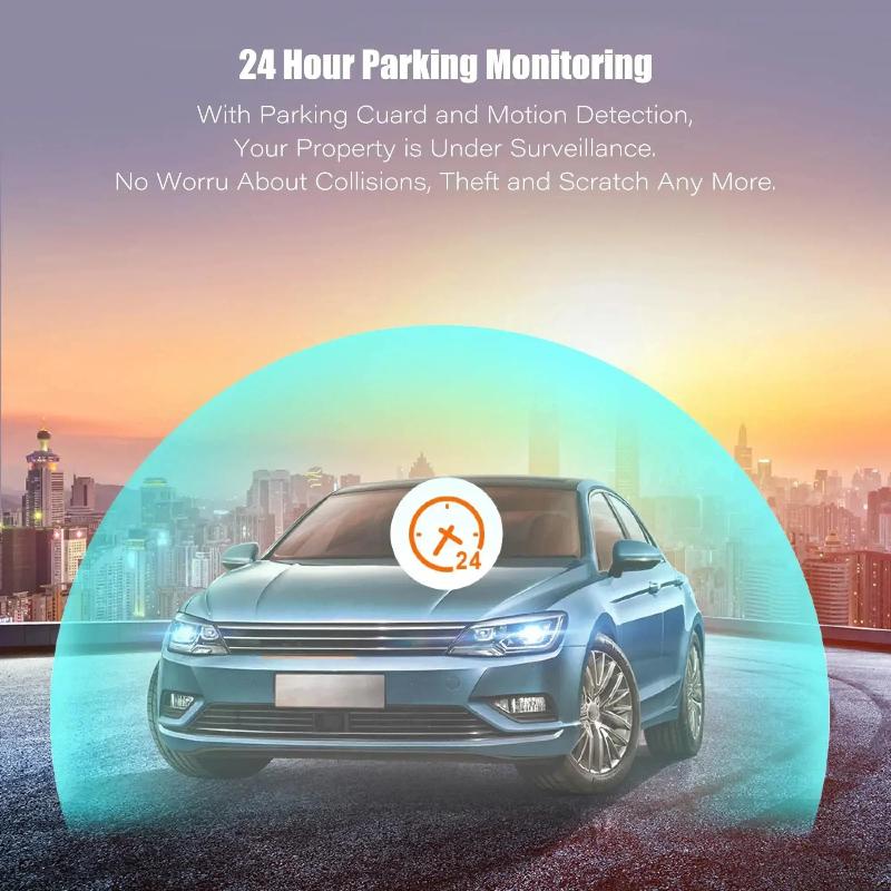 Dash Cam Front and Rear View Camera Video Recorder Dual Lens Car Dvr Cycle Recording Night Vision G-sensor HD 4 Inch Dashcam