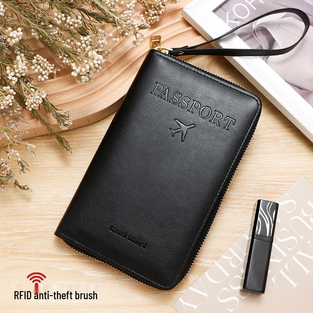 Multifunctional RFID Travel Passport Holder and Document Bag