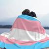 Transgender Flag Lgbt Pride Pătură polară de vară Aer condiționat Boho Curcubeu Yaoi Pătură subțire pentru pat cuverturi de dormitor