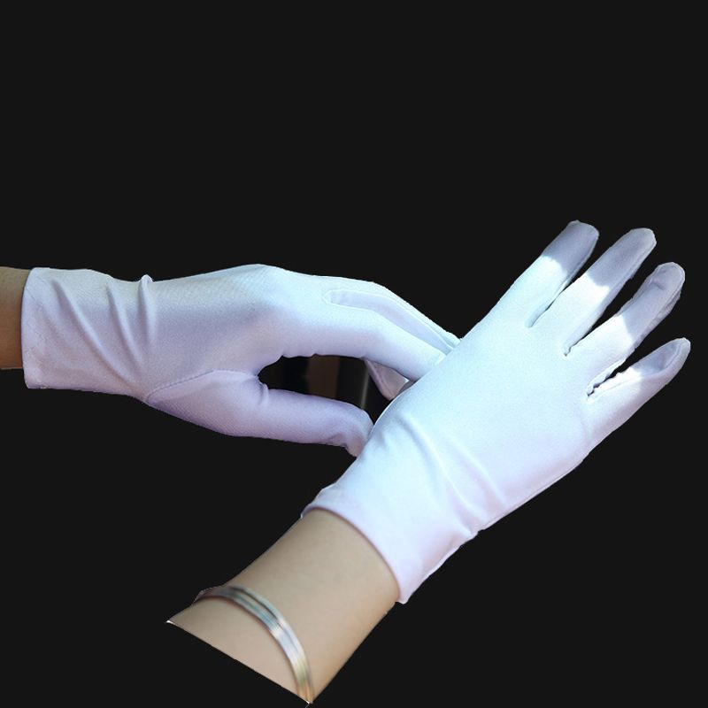 

Спандекс Перчатки Мужские и Женские Белые и Черные Тонкие Весенне-Летние Защита от Солнца Этикет Танцы Игра в Бусы Эластичные Ювелирные Изделия Выступление White 5 pairs All yards