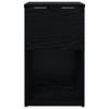 Bedside Cabinet in Black Oak 29 x 31.5 x 49 cm Engineered Wood
