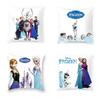 The Frozen Snow Queen Cartoon Cushion Cover Linen Material Cozy Spaces Home