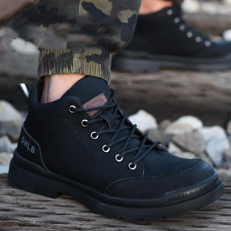 

Men Safety Boots Construction Anti-smash Anti-puncture Work Safety Shoes Men Indestructible Steel Toe Work Boots 38