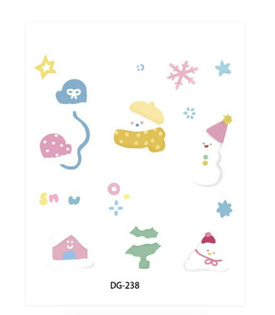 Cyansea 6D Embossed Snowman Jelly Stickers - DIY Phone & Luggage Decoration