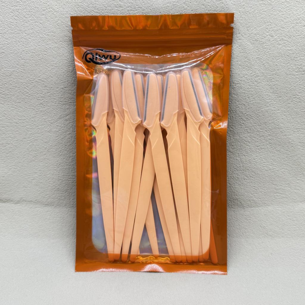 12Pcs Eyebrow Trimmer Face Shaver Kit, Portable Eyebrow Razor with Safety Guard for Facial Hair Removal and Makeup Beauty Tools