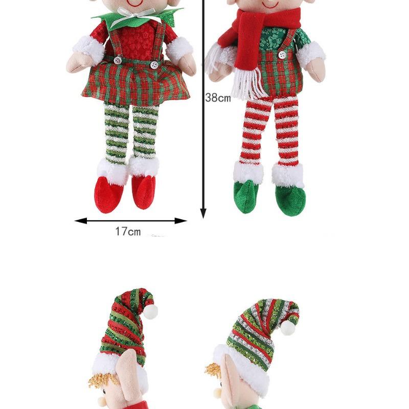 Long Leg Elf Girl Doll | Christmas Decorations Fairy Ornament with Pointy Hat | Kids Gift, Xmas Tree Shelf Decoration | Collectible Figure