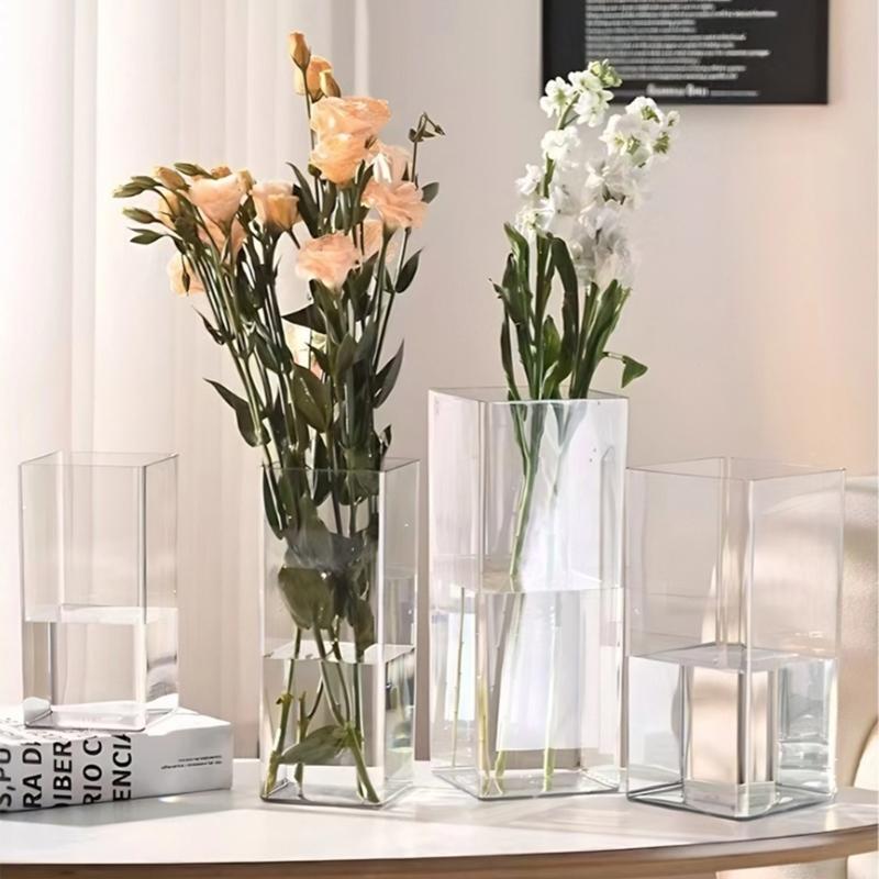 Clear Acrylic Vases Decorative Flower Vases for Centerpieces Party Wedding Home Decors None Breakable Plastic Vases