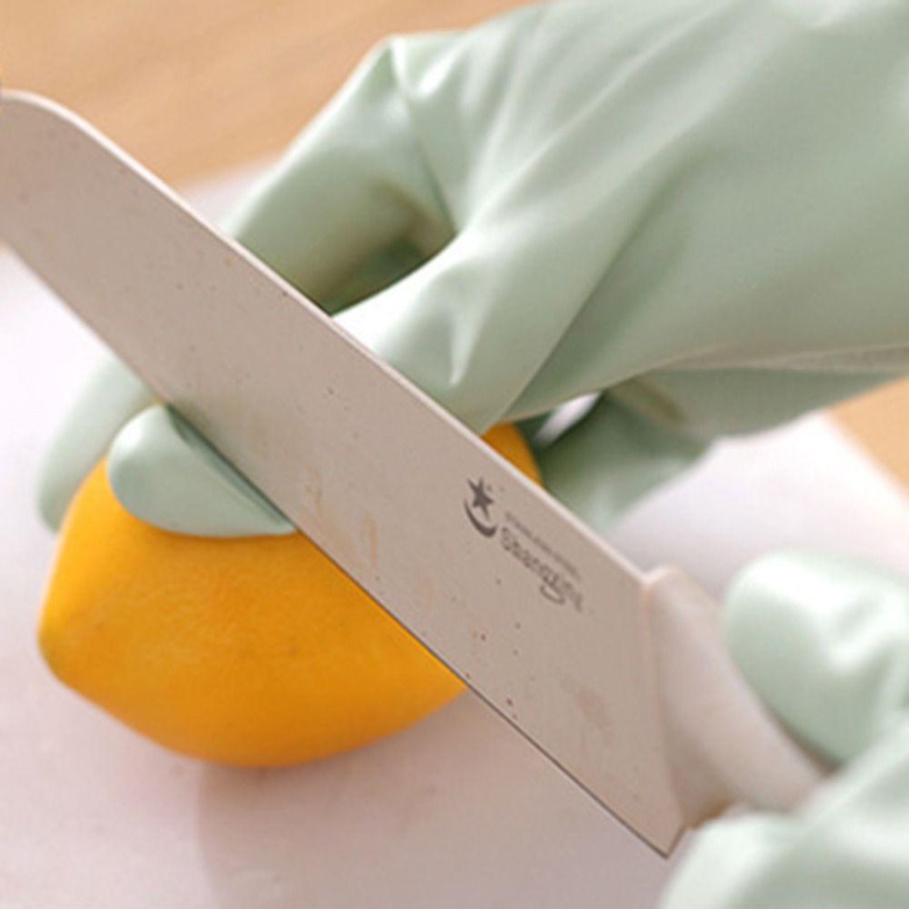 Long Sleeves Elastic Band Mouth Rubber Gloves Non-Slip Kitchen Cleaning Tool Chore