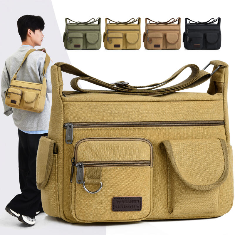 Men's Shoulder Bag Crossbody Bag Canvas Bag
