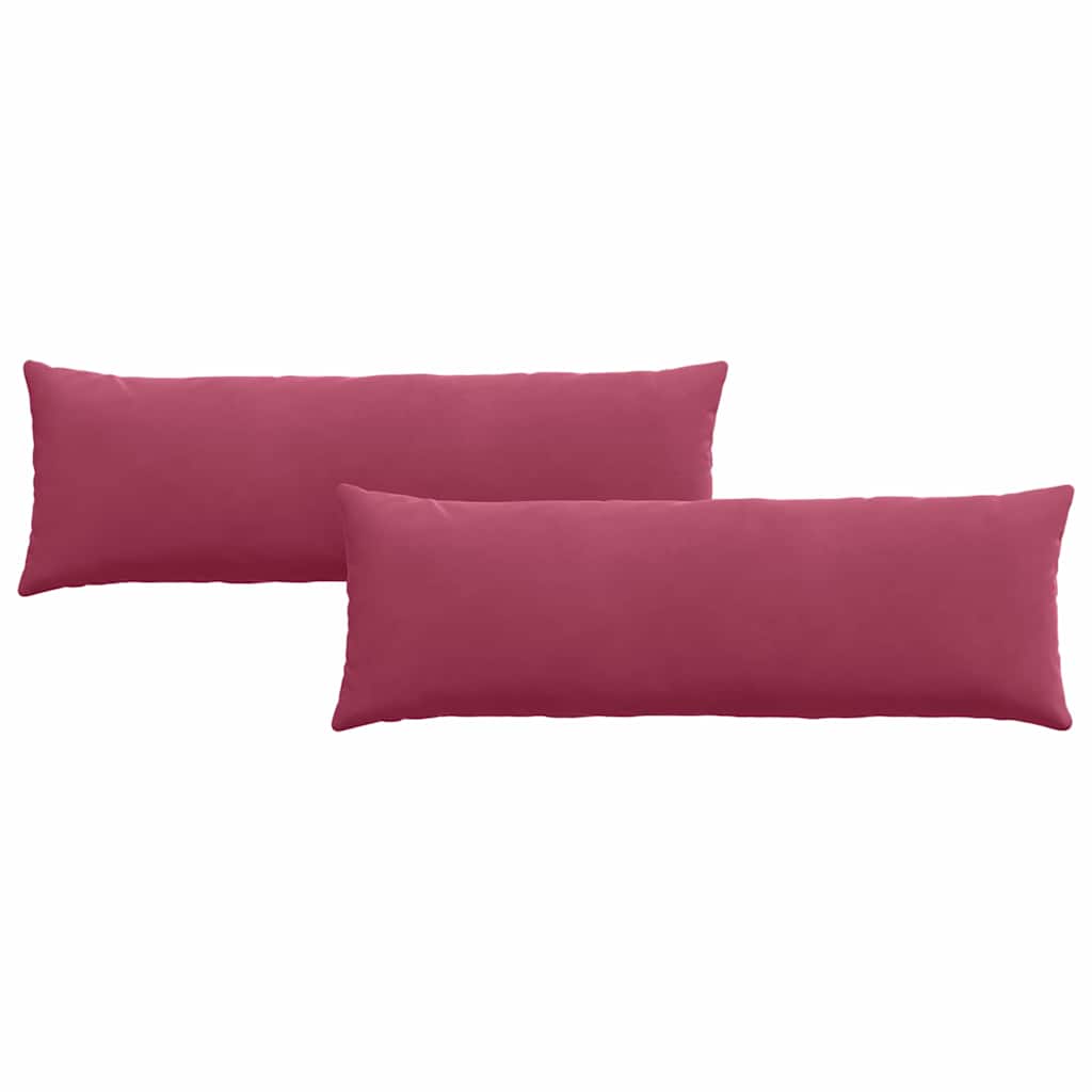 Sofa Cushions 2 Pieces Burgundy 120 x 40 cm Cord Fabric