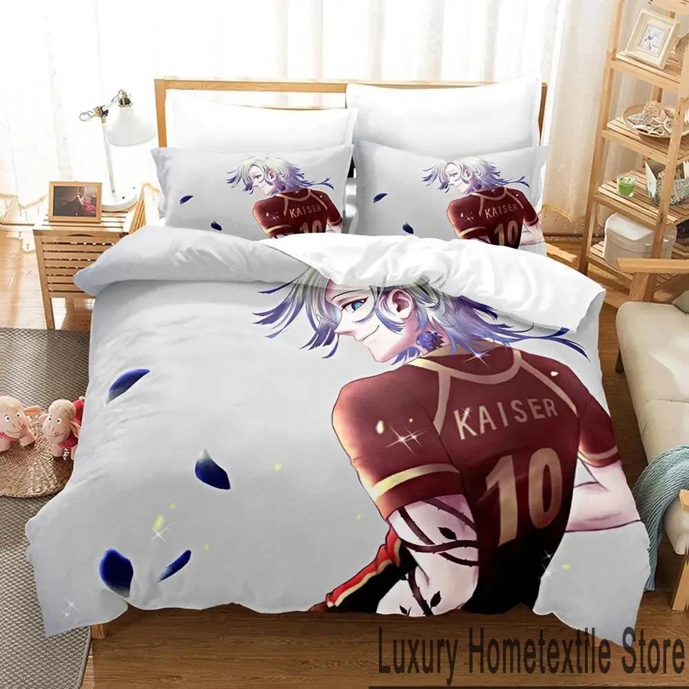 3D Print Anime Blue Lock Bedding Set Twin Queen King Size Duvet Cover Pillowcase for Boys Girls Adult Home Textile