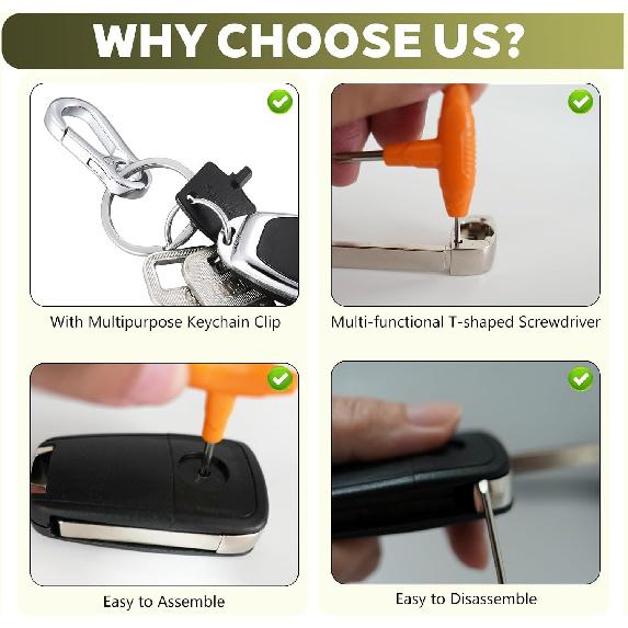 2 Pack 4 Button Key Fob Shell For Chevy Cruze Impala Malibu Sonic Equinox Camaro Buick Regal Encore Verano Lacrosse GMC Terrain 2010 2011 2012 2013