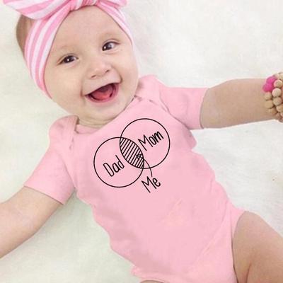 Mom and Dad Belong To Me Print Funny Newborn Cotton Romper Jumpsuit Outfit