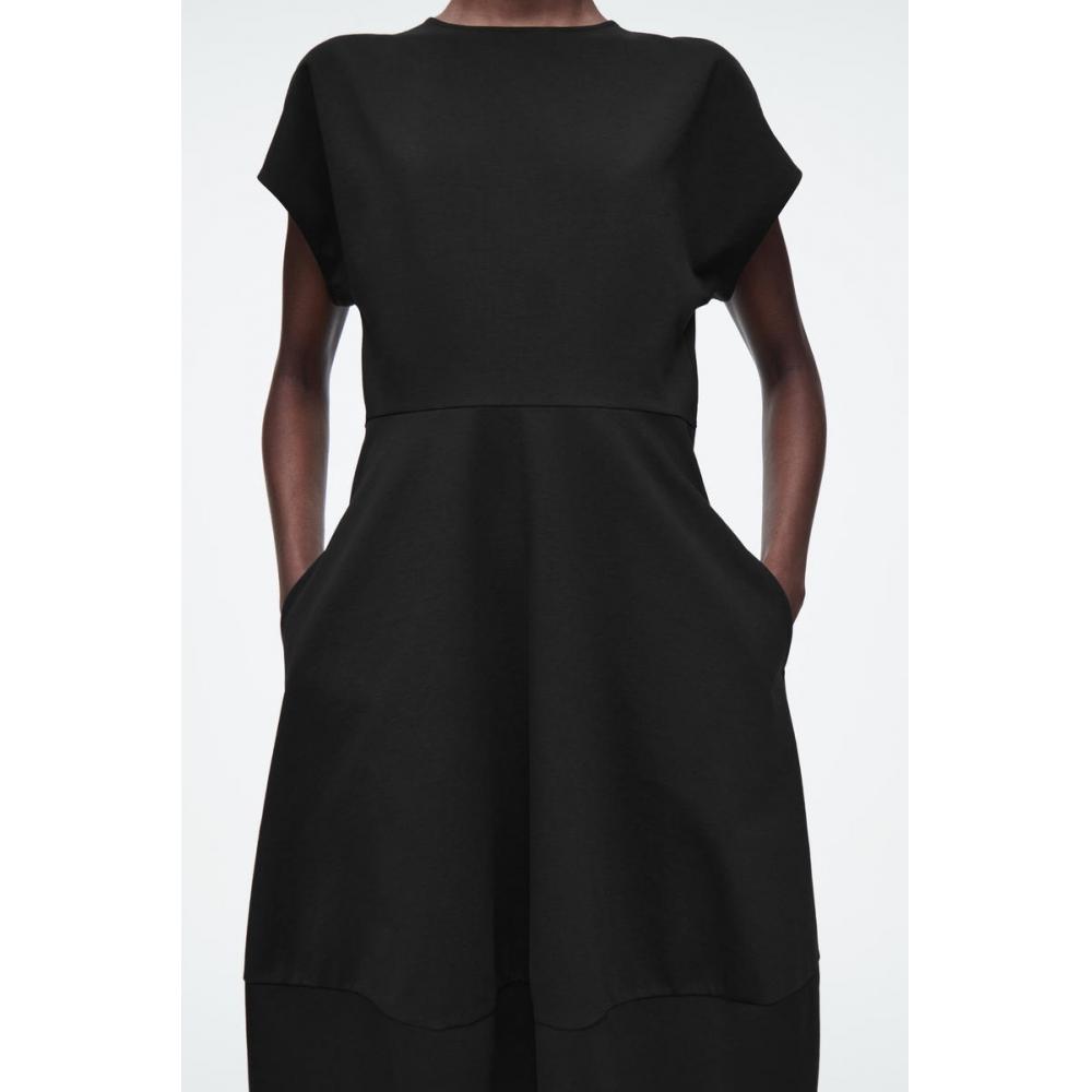 Cos Japan Sculpted Cotton Midi Dress