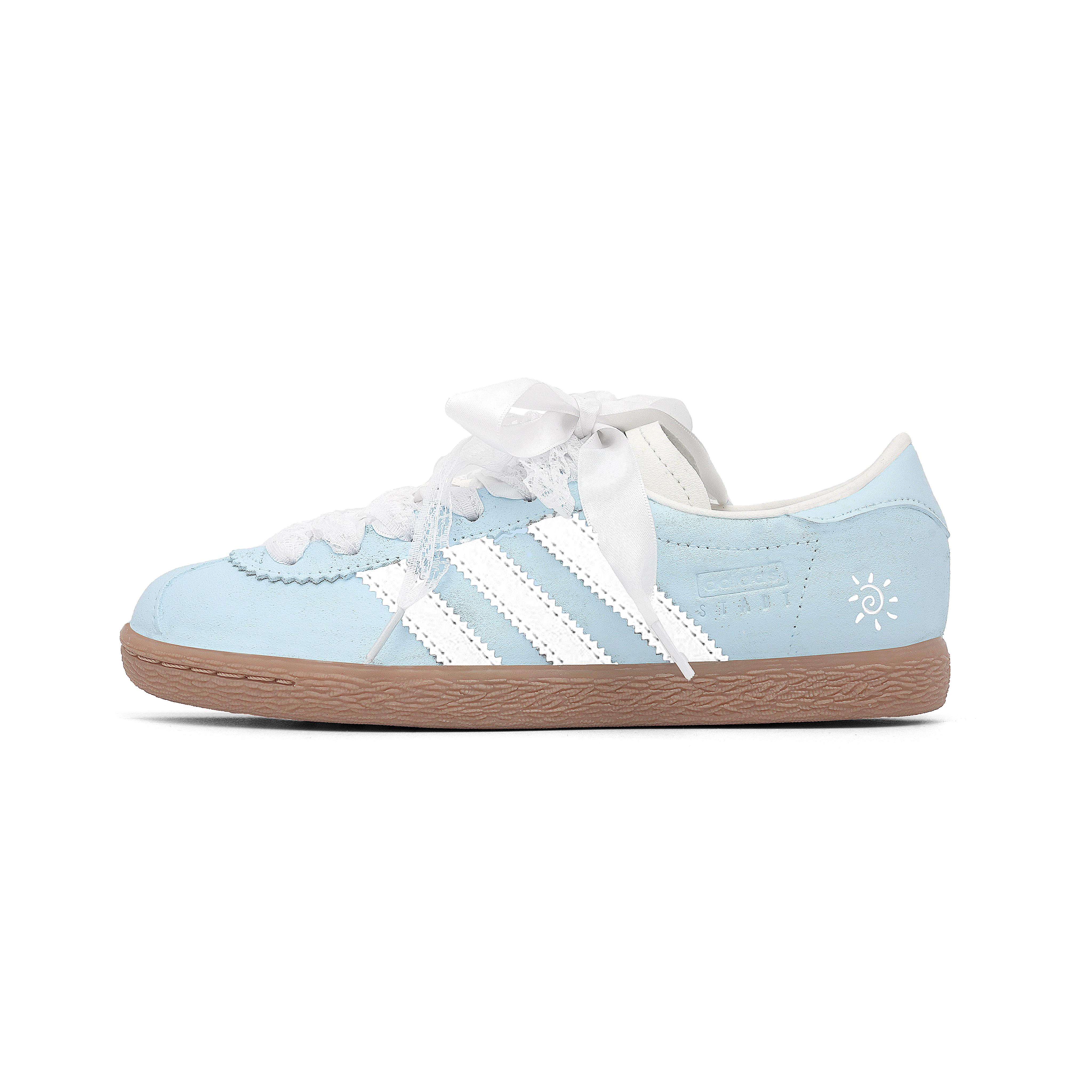 

Adidas Originals Stadt Sky Slip Resistant Abrasion Resistant Low top German Army Trainers Unisex Blue JR6343(Team1576-) 36