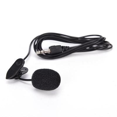 Vysoce kvalitní mini 3,5 mm mikrofonní mikrofon pro hands-free klip na klopě klopy pro PC notebook, černá