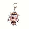 Acrylic Anime Keychain Kamado Tanjiro Nezuko Agatsuma Zenitsu Student Bag Charm Pendant Cosplay Accessories Gift