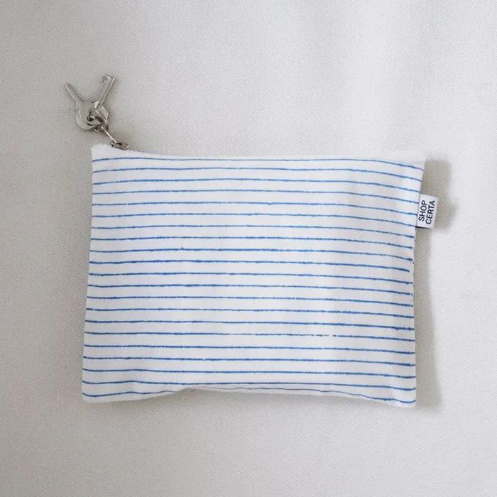 Classic Pouch_Pure Blue Stripe