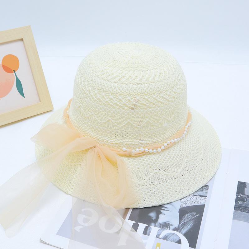 New Straw Hat Women's Outdoor Sunshade Sunscreen Hat Big Brim Trendy Vacation Beach Hat Breathable Cool Hat