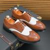 Herren Business Brogues Lederschuhe Britische Schnürschuhe Business Büro Marke Lederschuhe Amerikanische Gesellschaftsschuhe Größen 38-46