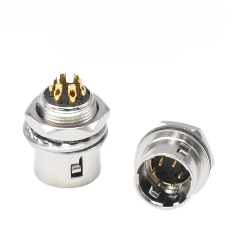 

Compatible with Hirose Aviation Plug HRS 4 6 7 10 12 Pin Self-locking Plug Socket Industrial Camera Male Female Cable Connector 4P