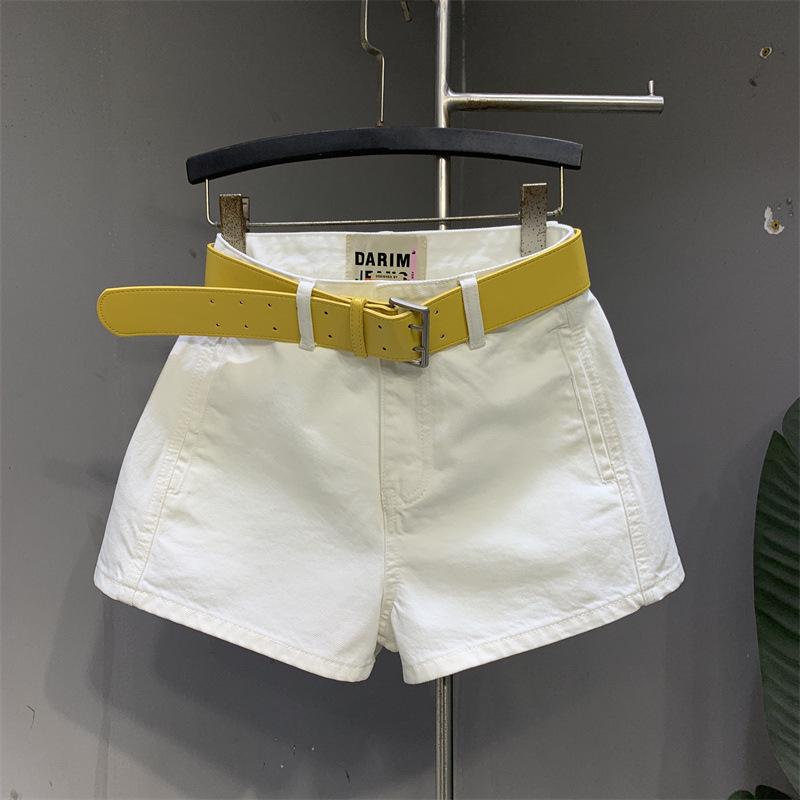 

2025 Spring Fashion Stretchy High Waist Wide Leg Denim Shorts for Women Small