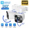 AIOOK ICAM365 APP Sicherheitskamera Außen Wasserdicht Dual-Linse HD 10MP 10X Zoom WiFi CCTV Nachtsicht Zwei-Wege-Interkom PTZ Fernansicht
