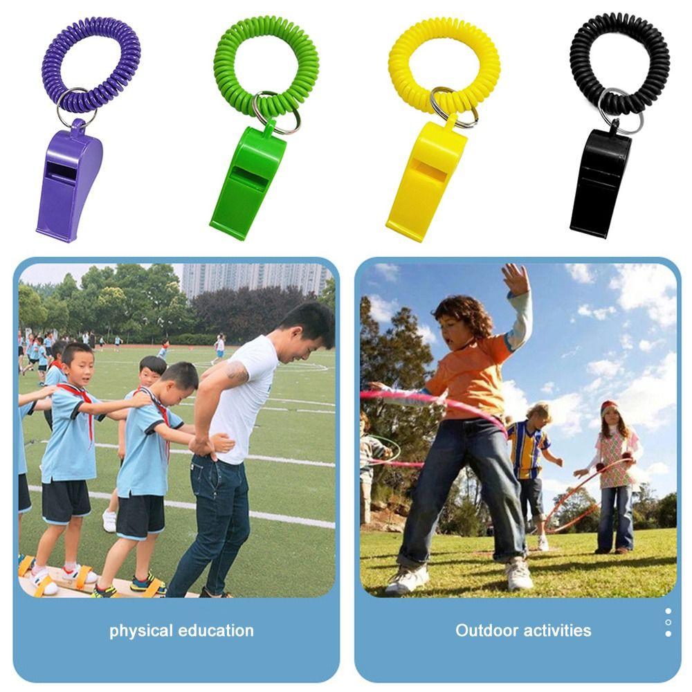 

5pcs Plastic Referee Sport Whistle With Rope Rugby Party Whistle Training School Soccer Tools жовтий