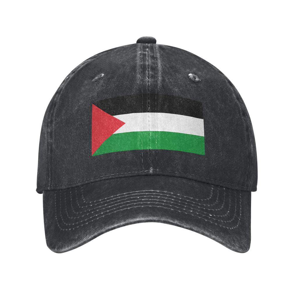 Vintage Flagga av Palestina Baseballkeps Unisex Sliten Denim Snapback Keps Utomhus Träning Presentkepsar Hatt