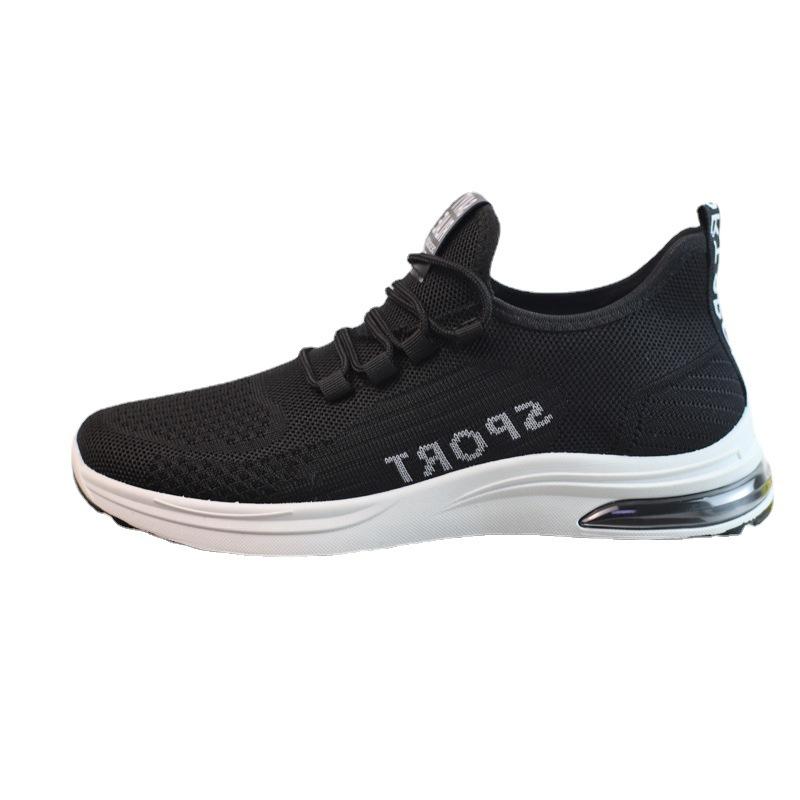 Men's casual shoes air cushion sports shoes fly-woven breathable soft sole lightweight spring new cloth shoes
