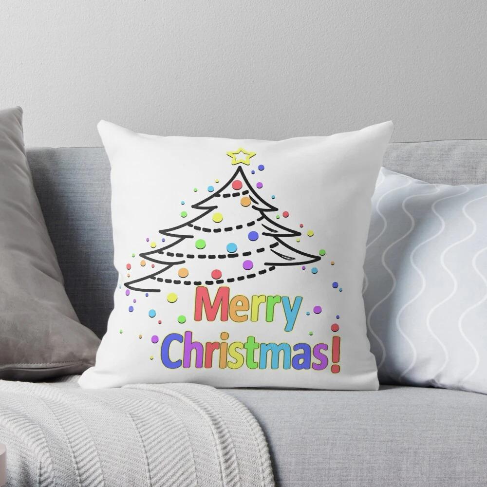 Merry Christmas Decoration Home Pillowcase Cushion Cover Autumn 45X45Cm Living Room Sofa Bed Pillowcase