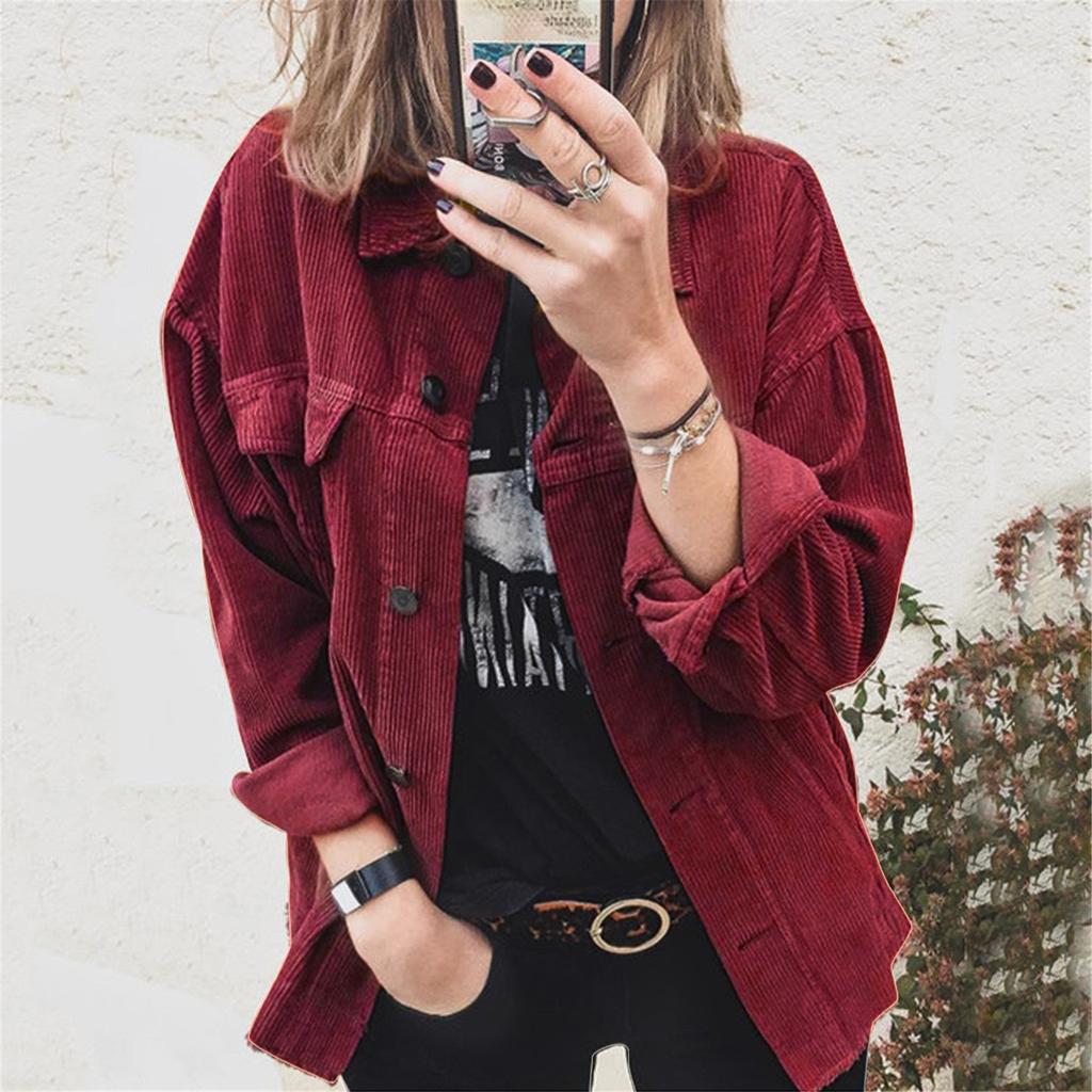 Women's  And Winter Solid Button Long-sleeved Clothes Sweater Coat