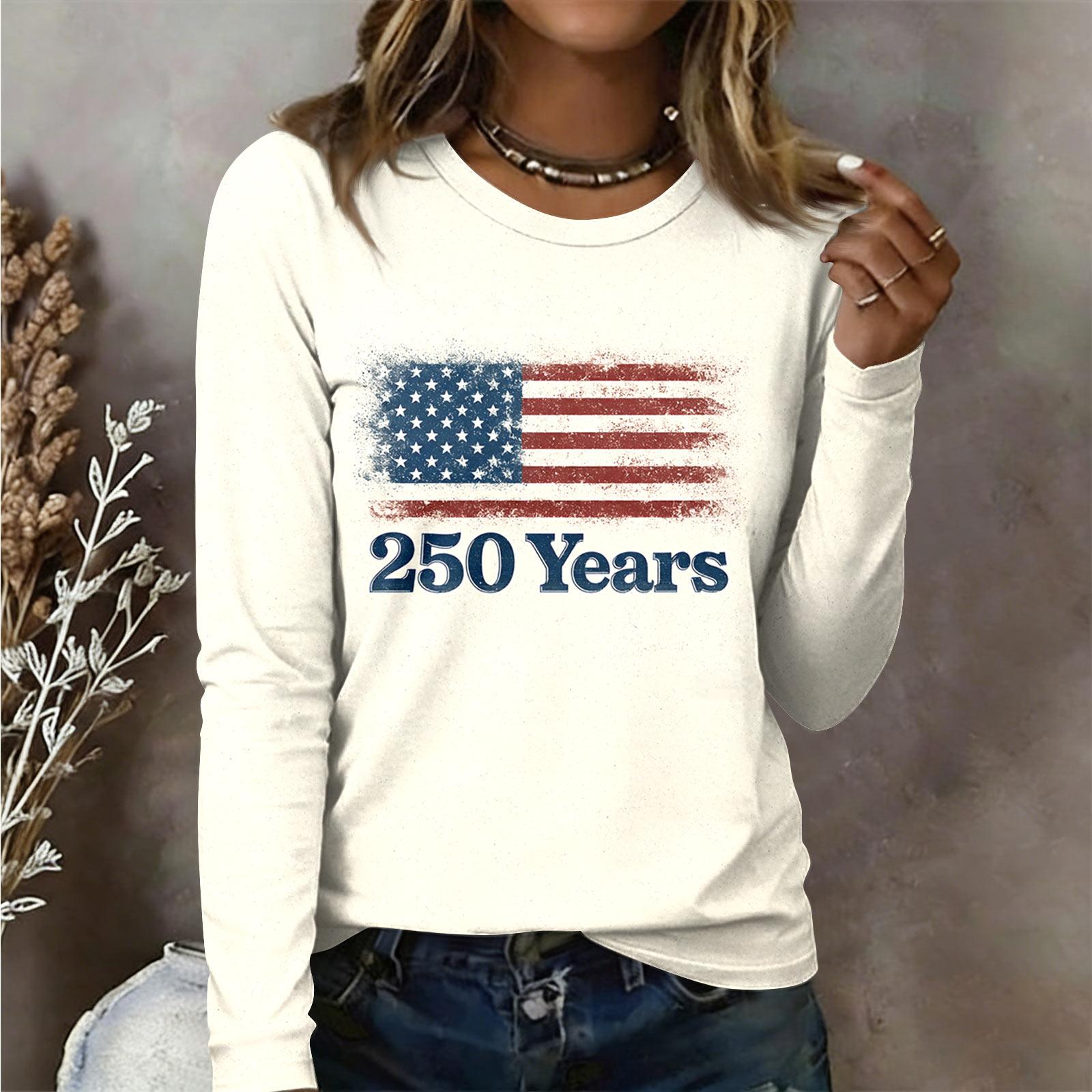 

Женская рубашка с длинным рукавом Женская повседневная футболка с круглым вырезом и длинным рукавом с принтом L синий