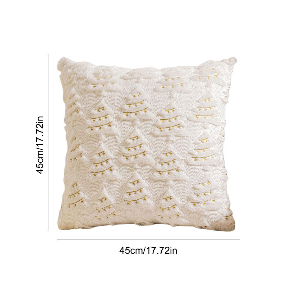 45X45cm Christmas Cushion Cover Xmas Tree Throw Pillow Cover Fall Winter Decorative Soft Pillowcase for Festive Couch Pillow