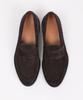 Brenowelt First Italian Suede Dark Brown Penny Loafers
