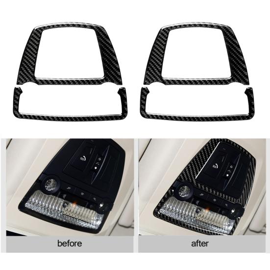 Autocolant interior pentru capacul lămpii de citire din fibră de carbon pentru Bmw Seria 5 F10 5Gt