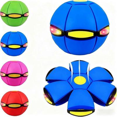 Magischer Metaball Hüpfball, Magischer Meta Ball Fliegende Untertasse Hüpfbälle mit 6 Lichtern, Pädagogisches Reaktionsspiel für drinnen und draußen