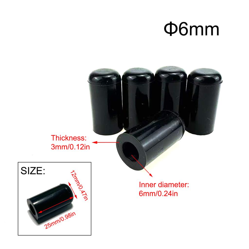 5pcs Black Silicone Blanking Cap Intake Vacuum Hose End Bung Sealing Plugs Auto Car Accessories Parts Waterproof and dustproof